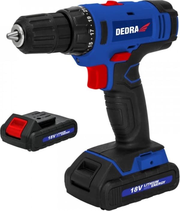 Dedra DED7880B akkuporakone 18 V 2 x 1,5 Ah akku