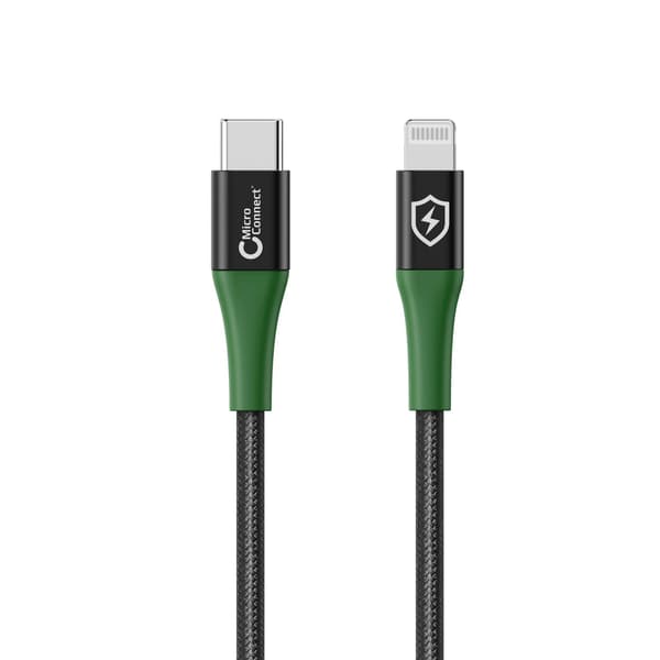 MicroConnect Smart Charge MFI USB-C–Lightning-kaapeli 1m Musta/Vihreä Smart Charge MFI USB-C–Lightning-kaapeli 1m Musta/Vihreä
