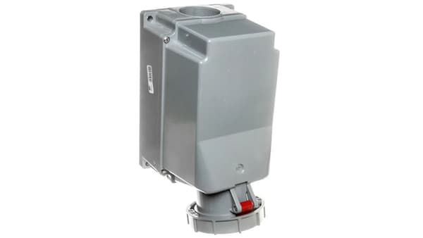 125A 5P 400V punainen IP67 teräspistorasia 145-6p:llä
