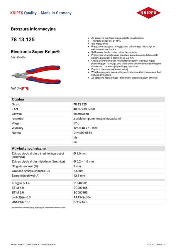KNIPEX Electronic Super Knips