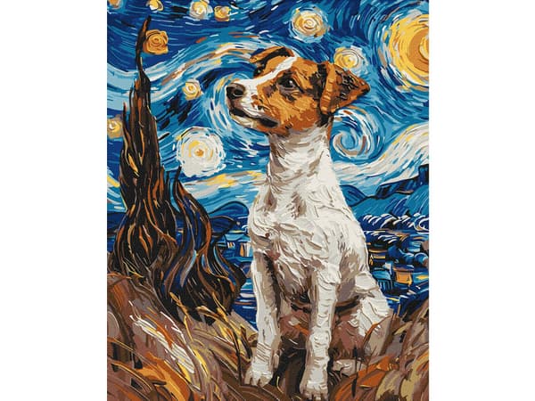 Måla efter nummer - Jack Russell 40x50cm