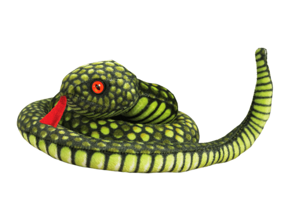 Pehmeä käärmemaskotti vihreä 100 cm