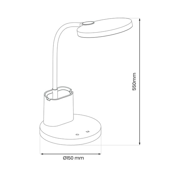 SCUOLA SVART 5W LED Skrivbordslampa