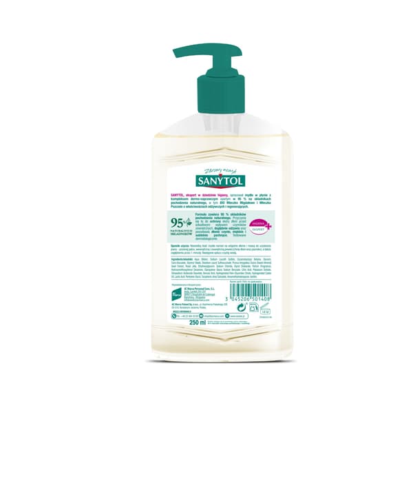 FLYDENDE SÆBE 250ML ANTIBAKTERIEL GENOPRETTER SANYTOL