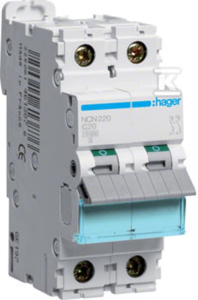2P C 20A 10kA AC MCB NCN220