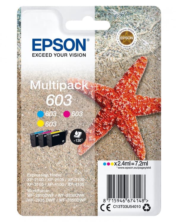 Epson 603 Multipack - 3-pack - gul, cyan, magenta - original - bläckpatron