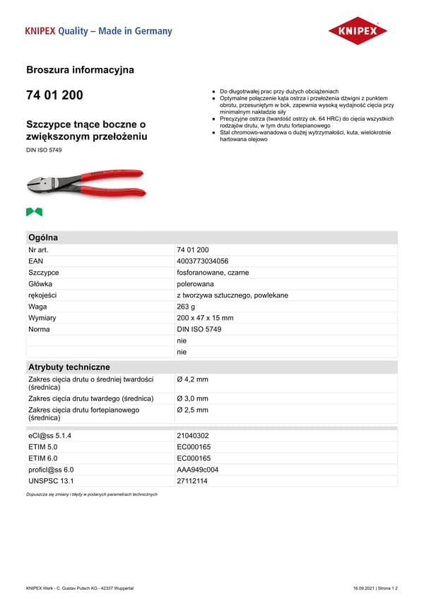 KNIPEX-voimaleikkurit