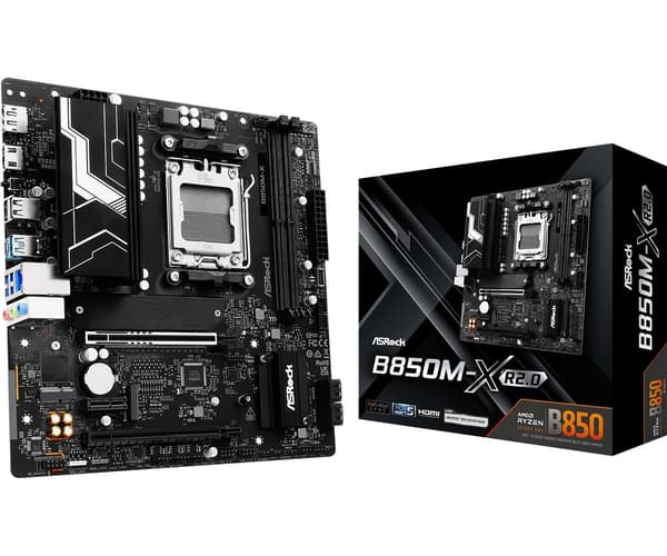 ASRock B850M-X R2.0 - moderkort - micro ATX - Socket AM5 - AMD B850