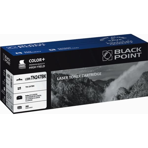 BLACK POINT Printer Tonerpatron LCBPBTN247BK erstatning for Brother TN-247BK Sort