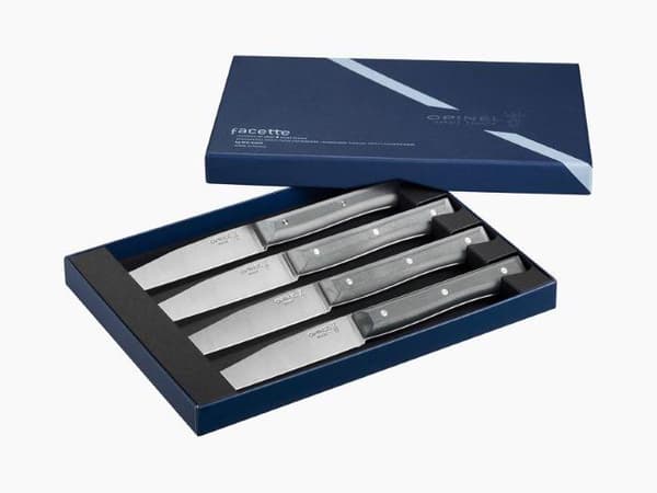Opinel Bordsknivar Facette Set om 4 Skiffer