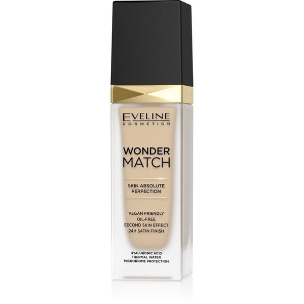 Eveline Wonder Match Velegnet til hudfarve nr. 10 Light Vanilla 30 ml