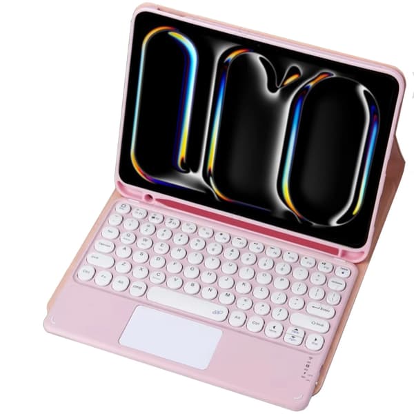 Bluetooth-kosketuslevykotelo iPad Pro 11 Gen5:lle (vaaleanpunainen)
