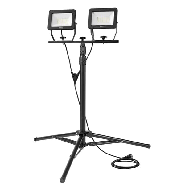 Neo-kohdevalo (kaksoiskohdevalo 2x50W SMD LED 9000lm jalustalla 1,8m)