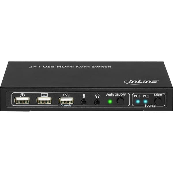 InLine KVM-switch, 2-vägs HDMI 4K2K med ljud