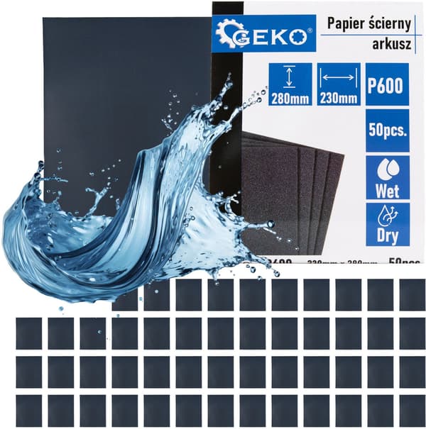 Vandslibepapir – ark 230x280mm P600 (50/1000)