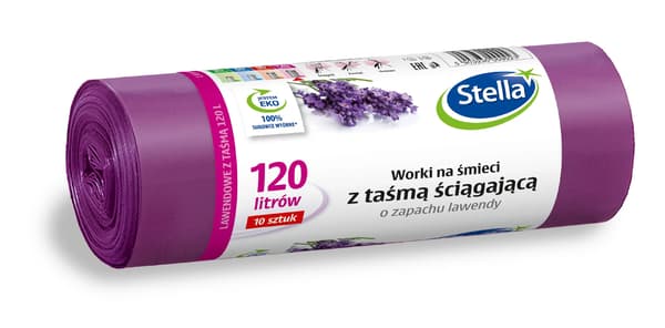 Stella Soppåsar, med dragband, lavendeldoft, 120 l, 10 st, lavendel