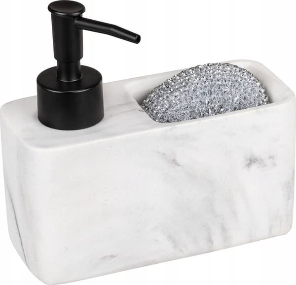 Wenko RESA MARBLE Sæbedispenser med svampeholder, WENKO