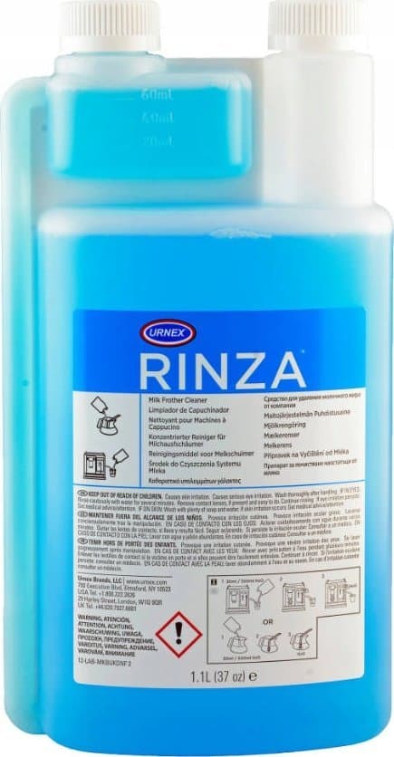 Urnex Rinza (alkalinen) - Alkalinen vaahtoava puhdistusneste - 1L