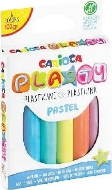Plastilin 100g 6 farver pastel CARIOCA