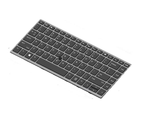 HP KYBD SR BL PVCY -EURO m. baggrundsbelysning / privatliv