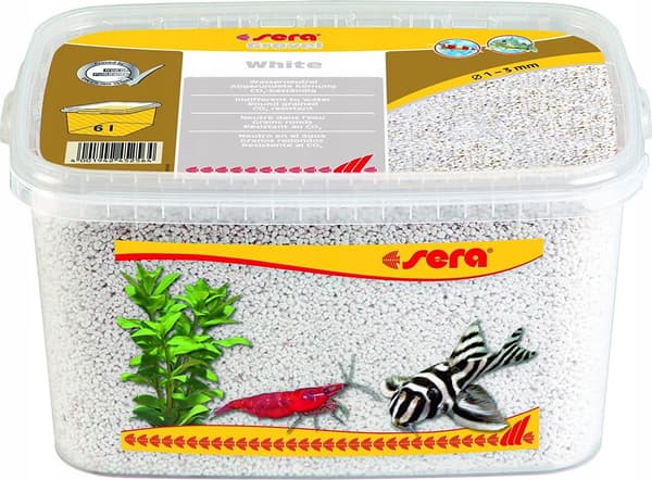 Sera Akvarierullgrus Vit O 1 - 3 mm 6 l, vit