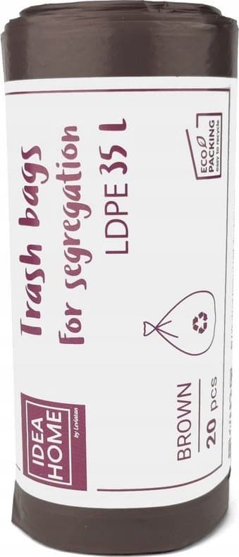 Sophisticated Trash Bags 35L - 20 Count, Brown