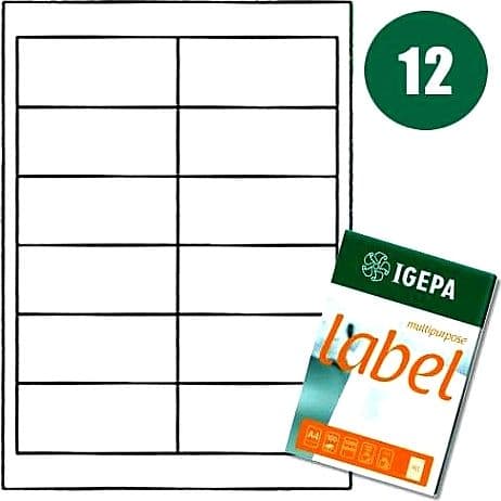 Mondi LABELS A4 IGEPA 96,5 X 42,3 MM VALKOINEN (100)