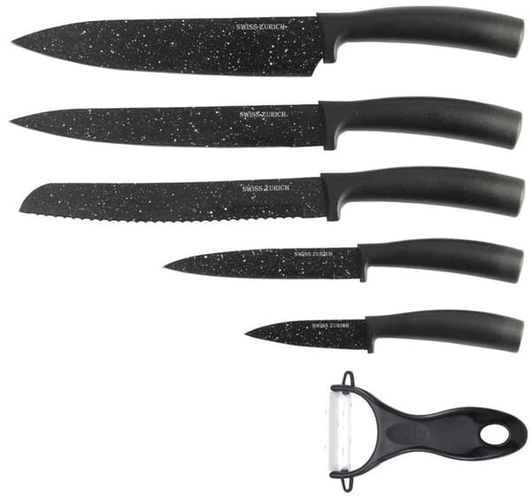 6-DELAD KNIVSET SWISS ZURICH MARBLED