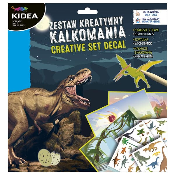 Dekal - kreativt set Dinosaurier KIDEA