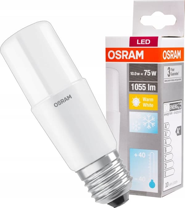 OSRAM LED STAR E27 9W/827 LEDSTICK75W lämmin