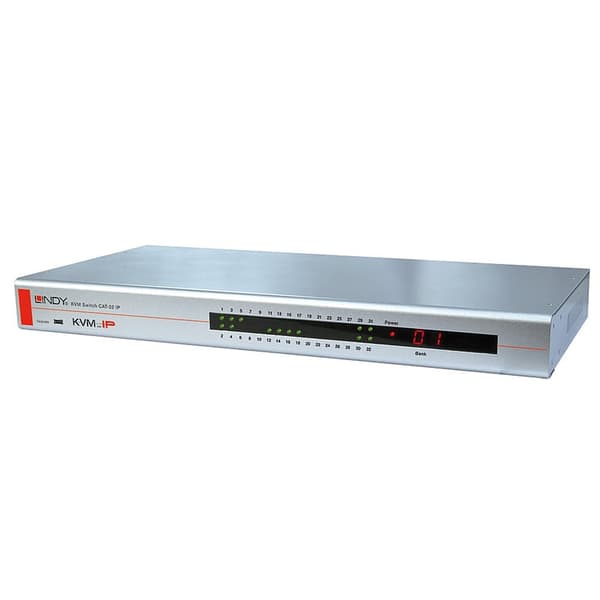 Lindy KVM Switch CAT-32 IP - KVM-switch - 32 porte - rackmonterbar
