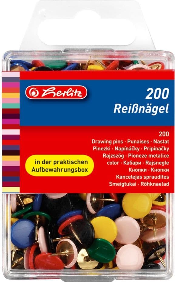 Färgglada metallnålar 200 st