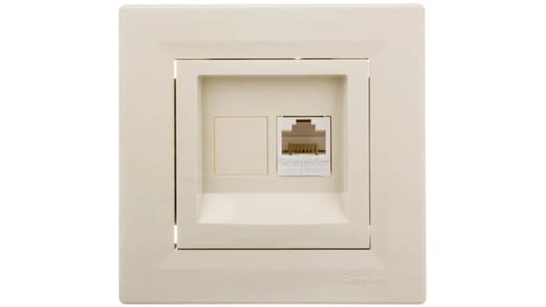 ASFORA Computerstik enkelt RJ45 kat.6 creme EPH4700123