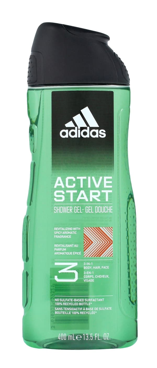 Adidas Active Start Wash Gel 3i1 til mænd 400ml