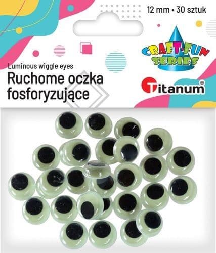 Fosforiserende øjne uden stigninger 12mm 30 stk