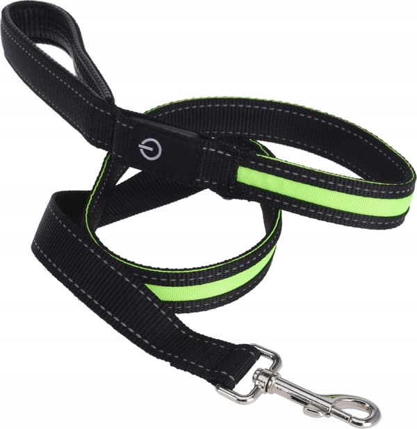 Pets Collection Lysande LED-hundkoppel, orange, 120 cm