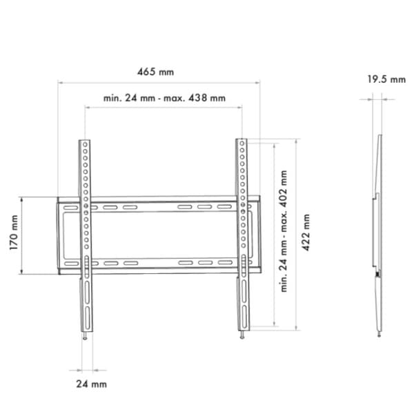 Schwaiger FIXED 2 - beslag - for fladt