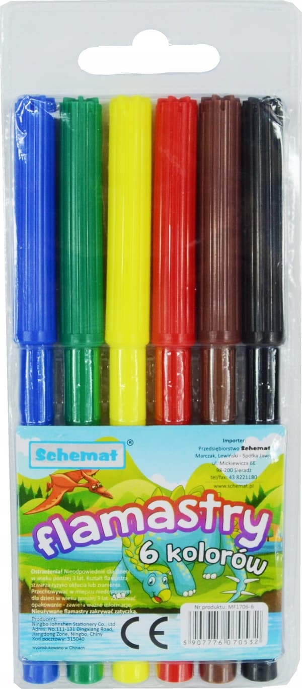 Filtpennor 6 färger