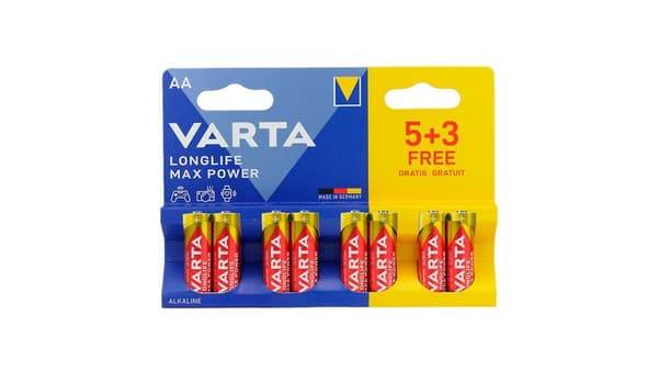 Batterier VARTA LONGLIFE MAX POWER AA 1.5V 8 (5+3) st