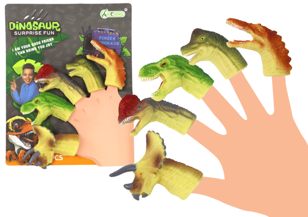 Fingerpuder Dinosaurer 5el