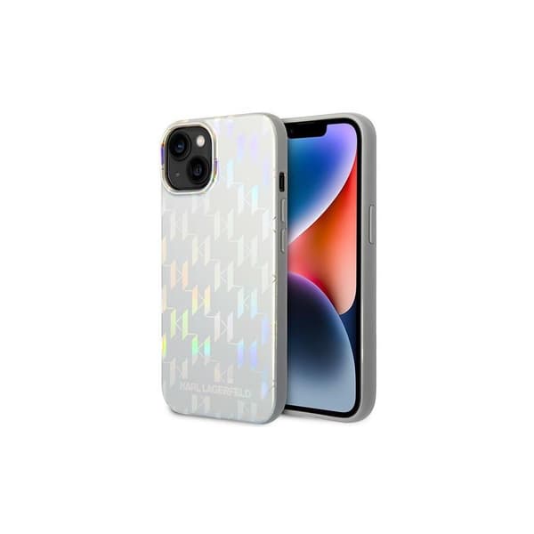 Karl Lagerfeld KLHCP14MLGMSV3 iPhone 14 Plus 6,7\" Hardcase Silver / Silver Monogram Iridescent