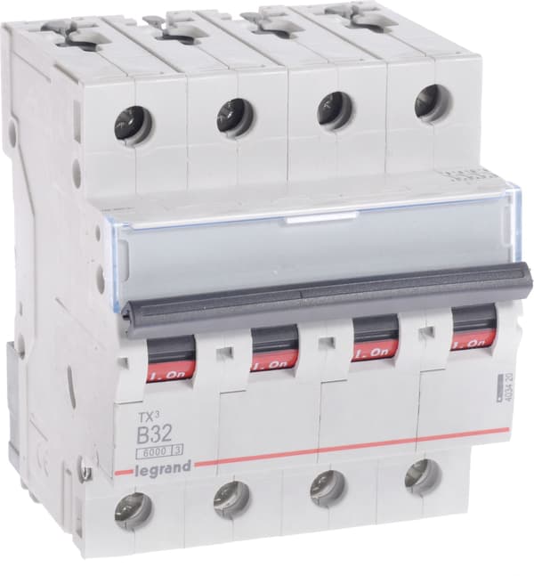 Strömbrytare 4P B 32A 6kA AC S304 TX3 403420