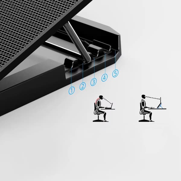 Strado Laptop Kølepude LCP6 - Sort