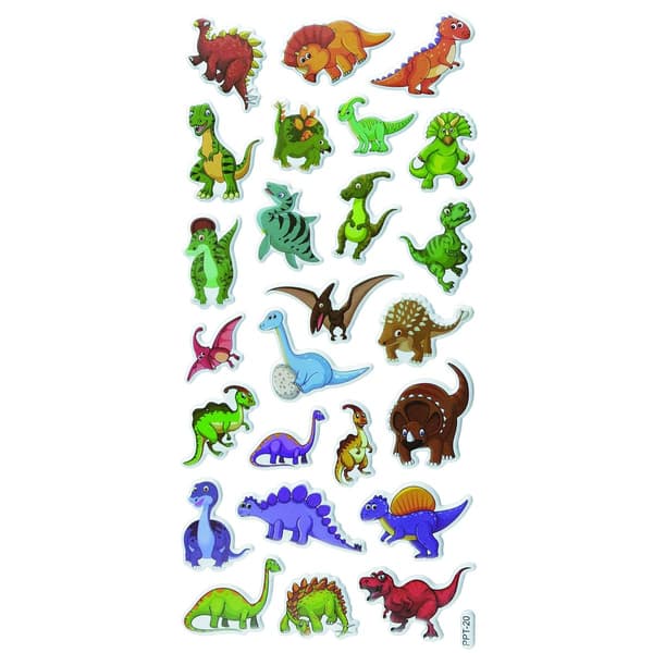 Kuperat tarrat pehmeät dinosaurukset 25kpl