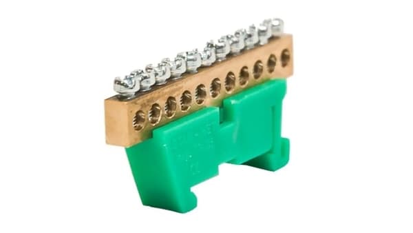 Nul klemrække 11x10mm2 grøn TH 35-11/Z