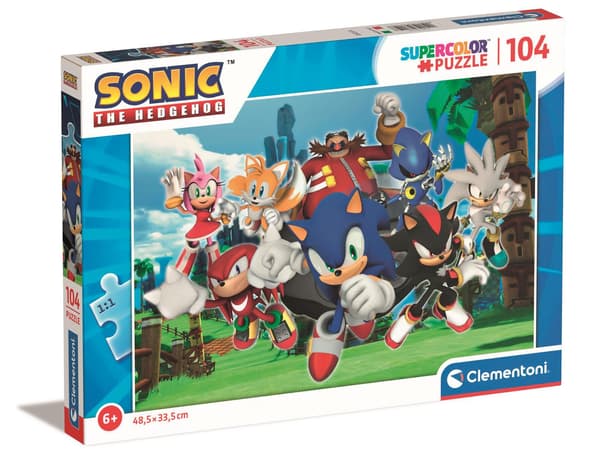 Sonic The Hedgehog puslespil 104 brikker