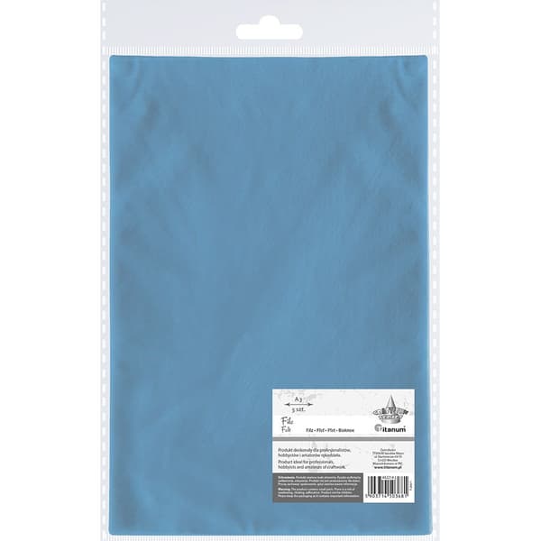 Filt A3 blå pastell 5-pack