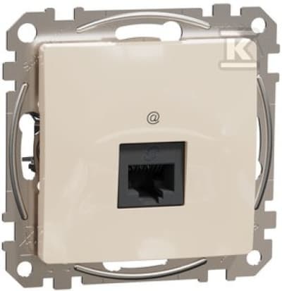 Schneider Electric, Sedna Design and Elements, RJ45 kat 6 UTP computerstik, beige, SDD112461
