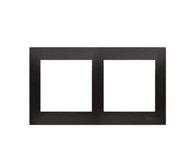 Kontakt-Simon Simon 54 Premium 2-dobbelt ramme PREMIUM til dåser af papgips IP20/IP44 sort mat DRK2/49