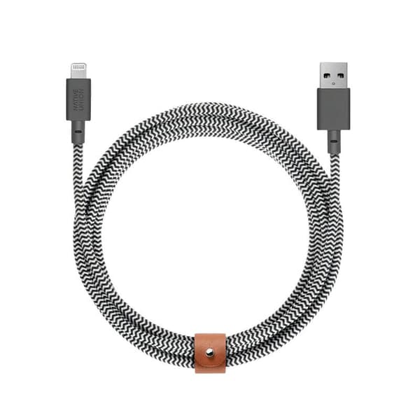 Native Union Belt Cable USB-A til Lightning 3m Zebra